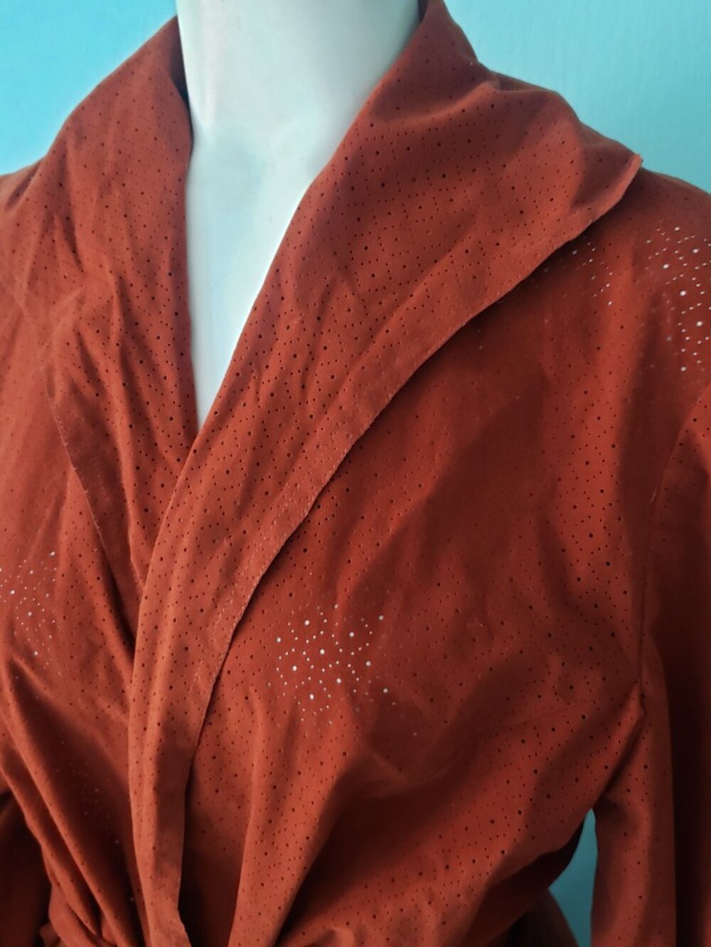 Vintage 70s Sample Deadstock two piece orange Boho disco Lounge suit set RETRO - Picture 5 of 13